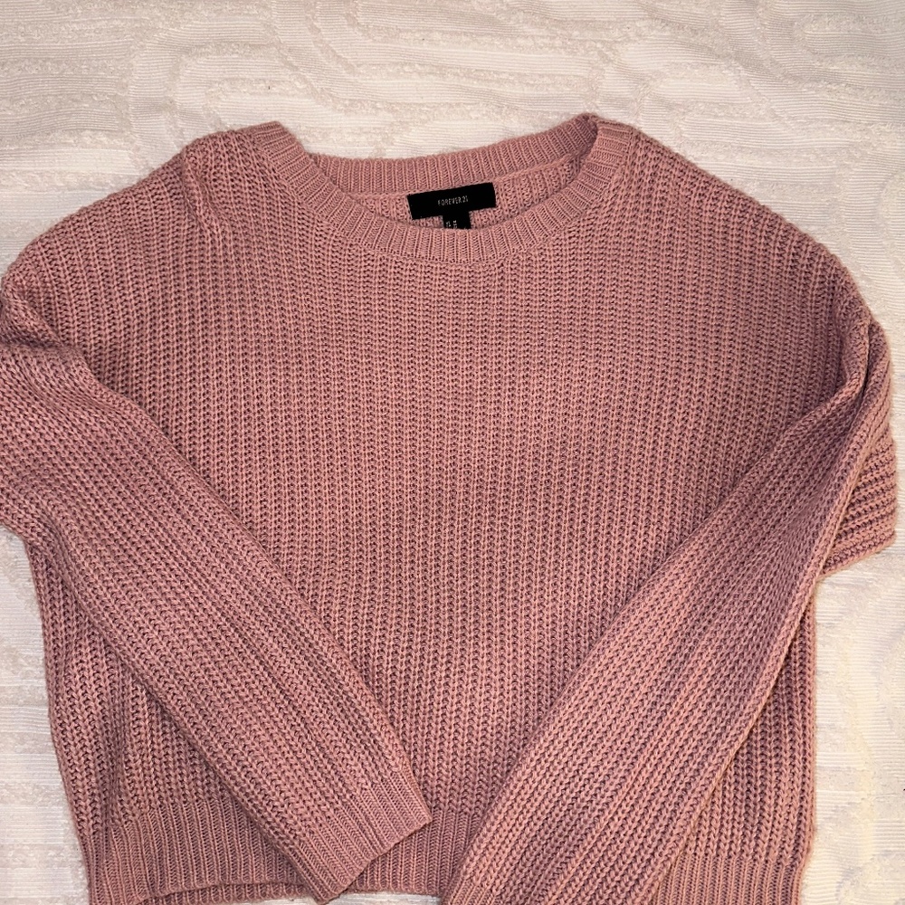 Pink Forever 21 Knit Sweater